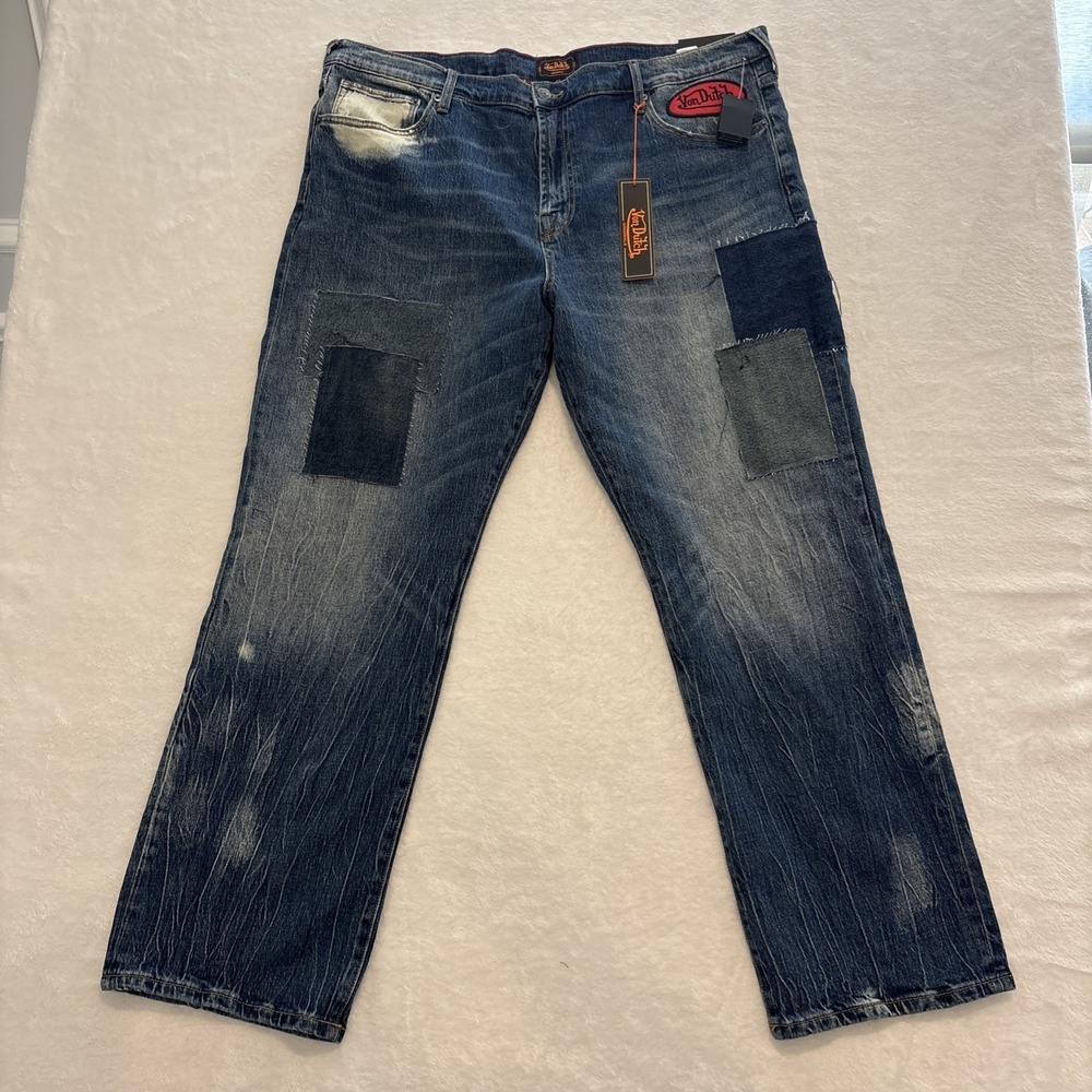 Von Dutch Original Patchwork Jeans, Size 42